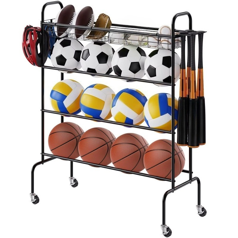 Sports Equipment Garage Storage - حامل كرة سلة متحرك من 4
