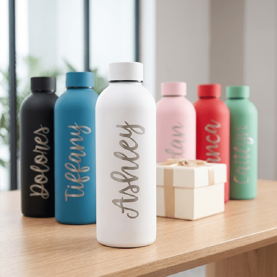 Name Sports Equipment - زجاجة مياه شخصية من الفولاذ المقاوم