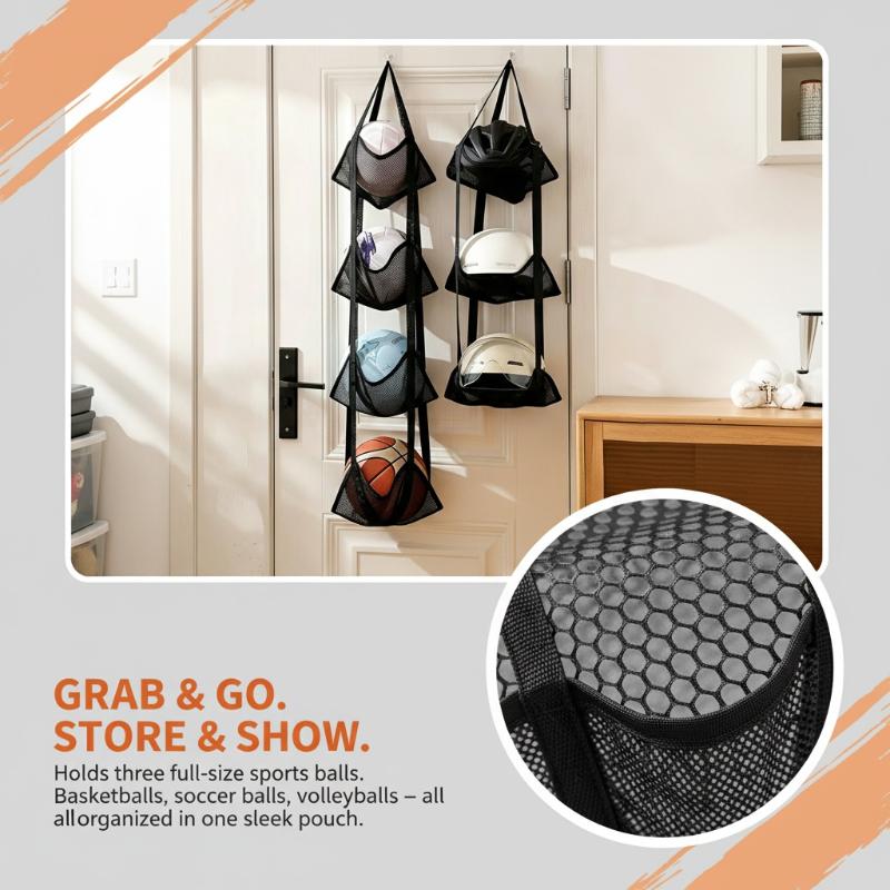 حقيبة شبكية لتخزين كرة السلة م - مراجعة Sports Equipment Garage Storage وسعره